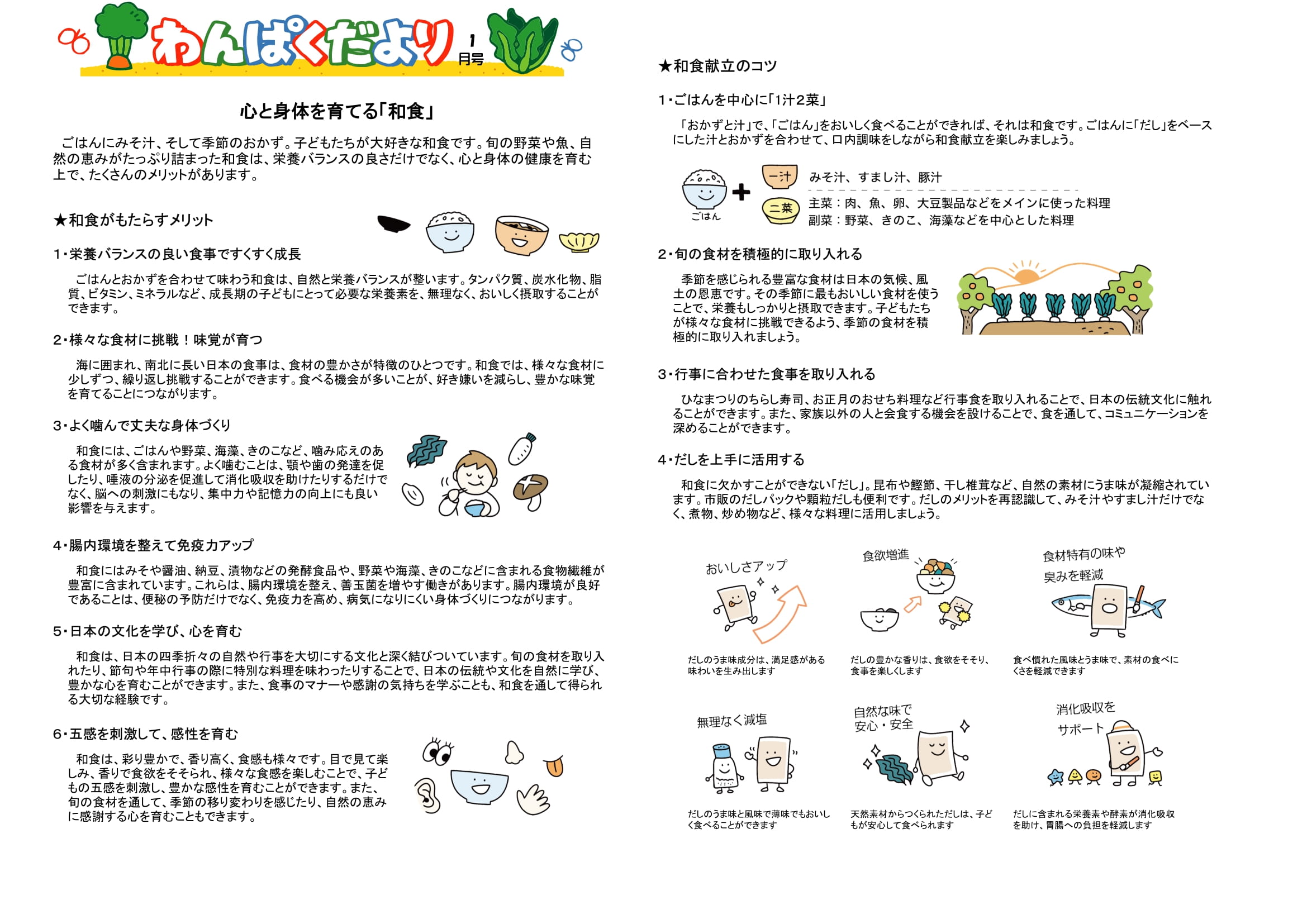 令和7年1月　食育だより